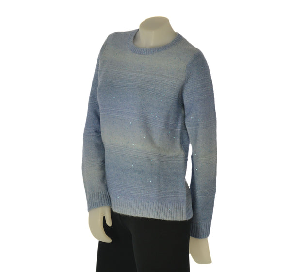 MAGLIONE DONNA GAIA B GIROCOLLO MICRO PAILLETTES LAVORATO ART. 309