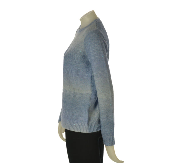 MAGLIONE DONNA GAIA B GIROCOLLO MICRO PAILLETTES LAVORATO ART. 309