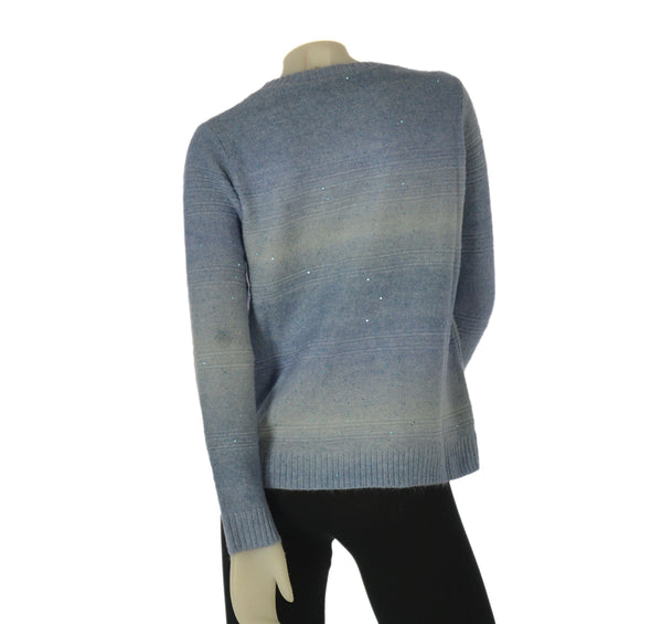 MAGLIONE DONNA GAIA B GIROCOLLO MICRO PAILLETTES LAVORATO ART. 309