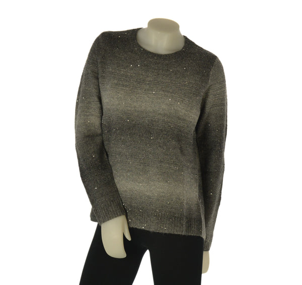 MAGLIONE DONNA GAIA B GIROCOLLO MICRO PAILLETTES LAVORATO ART. 309