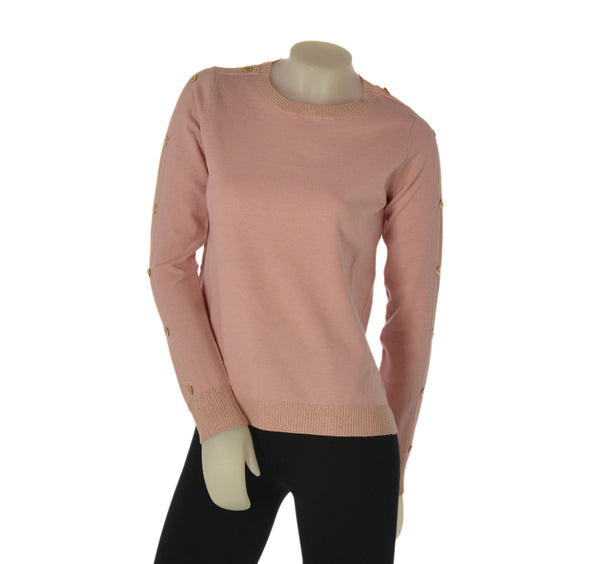 MAGLIONE DONNA GAIA B GIROCOLLO LUREX BOTTONI ART. 330