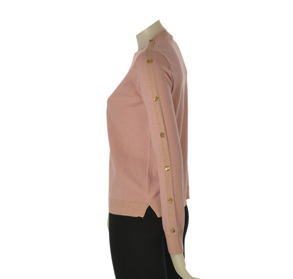 MAGLIONE DONNA GAIA B GIROCOLLO LUREX BOTTONI ART. 330