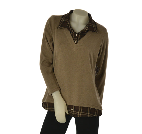 MAGLIA DONNA MATTA INSERTO COLLO BOTTONI ART. AI909-N