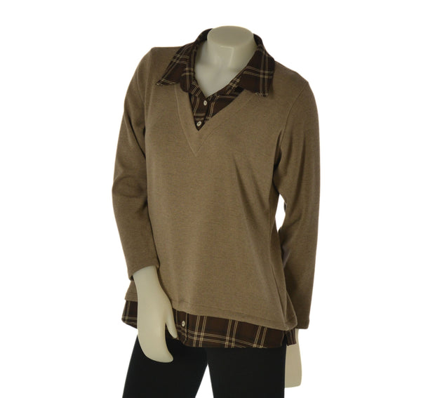 MAGLIA DONNA MATTA INSERTO COLLO BOTTONI ART. AI909-N