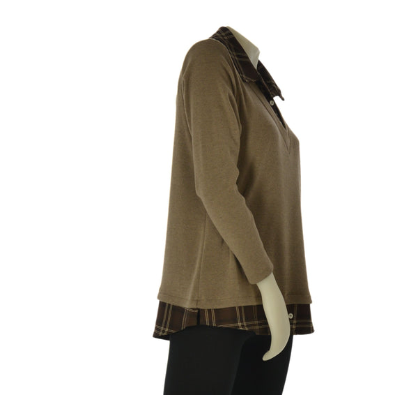 MAGLIA DONNA MATTA INSERTO COLLO BOTTONI ART. AI909-N