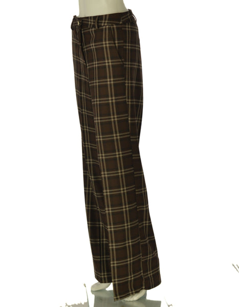 PANTALONE DONNA MATTA BOTTONE ZIP TASCHE PASSANTI SCOZZESI ART.AI910-N