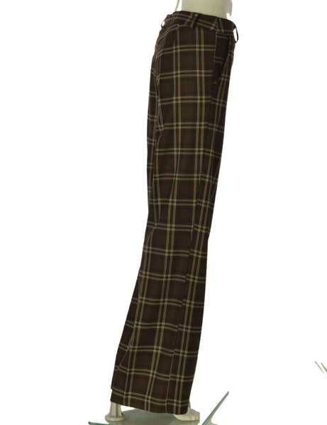 PANTALONE DONNA MATTA BOTTONE ZIP TASCHE PASSANTI SCOZZESI ART.AI910-N