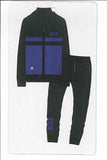TUTA COTONE FELPATO TEMPO LIBERO UOMO RAGAZZO ZIP SQUADRA INTER ART. IF101140