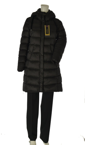 GIACCONE DONNA VIRGINIA BLU LUNGO CAPPUCCIO ZIP BOTTONI IMBOTTITO ART. PRIMIZIA-11L