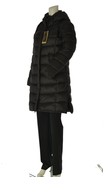 GIACCONE DONNA VIRGINIA BLU LUNGO CAPPUCCIO ZIP BOTTONI IMBOTTITO ART. PRIMIZIA-11L