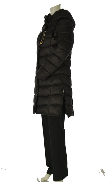 GIACCONE DONNA VIRGINIA BLU LUNGO CAPPUCCIO ZIP BOTTONI IMBOTTITO ART. PRIMIZIA-11L