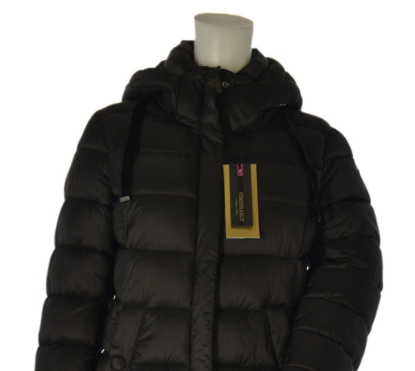 GIACCONE DONNA VIRGINIA BLU LUNGO CAPPUCCIO ZIP BOTTONI IMBOTTITO ART. PRIMIZIA-11L