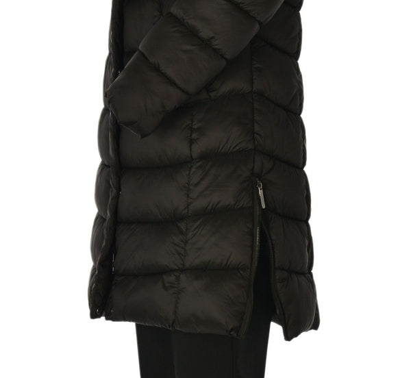 GIACCONE DONNA VIRGINIA BLU LUNGO CAPPUCCIO ZIP BOTTONI IMBOTTITO ART. PRIMIZIA-11L