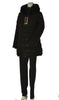GIACCONE DONNA VIRGINIA BLU LUNGO TRAPUNTATO  CAPPUCCIO ZIP MICRO FANTASIA ART. MAGIA-11M