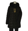 GIACCONE DONNA VIRGINIA BLU LUNGO TRAPUNTATO  CAPPUCCIO ZIP MICRO FANTASIA ART. MAGIA-11M