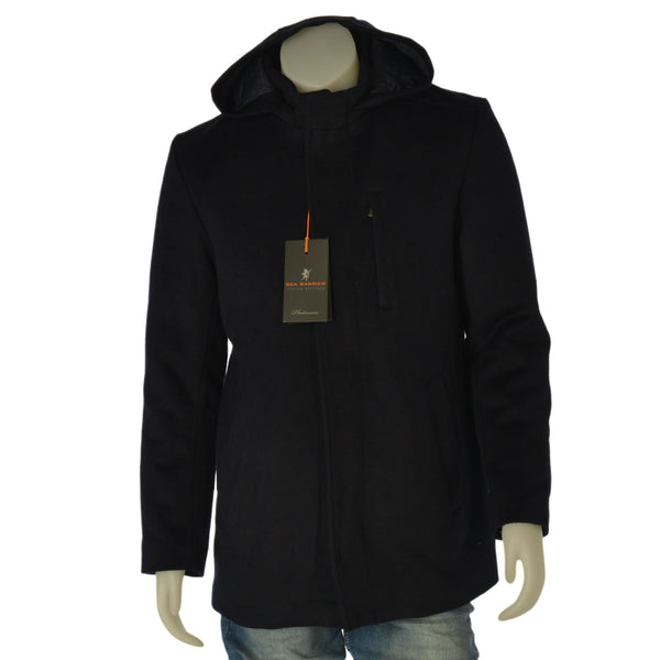 GIACCONE UOMO SEA BARRIER ZIP BOTTONI CAPPUCCIO TASCHE FODERATO ART.KONE-116M