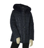GIUBBOTTO DONNA VIRGINIA BLU ZIP BOTTONITASCHE CAPPUCCIO ECOPELLICCIA LAVORATO POLSINI ART.DARLA