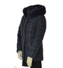 GIUBBOTTO DONNA VIRGINIA BLU ZIP BOTTONITASCHE CAPPUCCIO ECOPELLICCIA LAVORATO POLSINI ART.DARLA