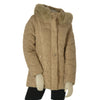 GIUBBOTTO DONNA VIRGINIA BLU ZIP BOTTONITASCHE CAPPUCCIO ECOPELLICCIA LAVORATO POLSINI ART.DARLA