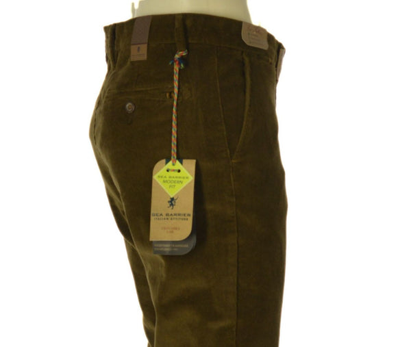 PANTALONI UOMO RAGAZZO VELLUTO TASCHE FRANCESE ELASTICIZZATO MARCA SEA BARRIER ART. HENFIELD-88