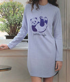 CAMICIA DA NOTTE DONNA TERMO COTONE PANDA ENRICO COVERI INTIMO ART. EP6262