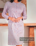 CAMICIA DA NOTTE DONNA IN FANTASIA FLOREALE SERAFINO TERMO COTONE NOTTINGHAM ART. NPA439
