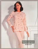 PIGIAMA DONNA RAGAZZA TERMO COTONE SERAFINO FIORI MARCA NOTTINGHAM ART. NPA381