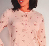PIGIAMA DONNA RAGAZZA TERMO COTONE SERAFINO FIORI MARCA NOTTINGHAM ART. NPA381