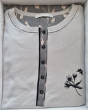 PIGIAMA DONNA RAGAZZA TERMO COTONE SERAFINO FIORI MARCA NOTTINGHAM ART. NPA394