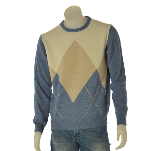 MAGLIONE UOMO SPORTING MARE GIROCOLLO ROMBI LANA ART. 3280 80