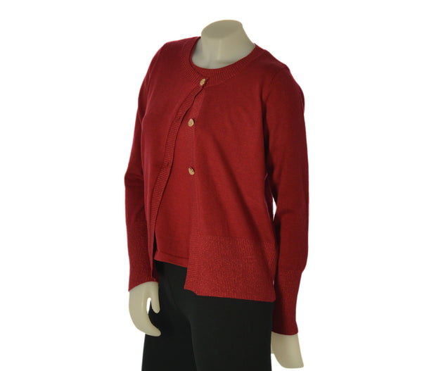 TWINSET DONNA GAIA B GARDIGAN BOTTONI MAGLIA MANICA CORTA  LUREX ART. 329AB