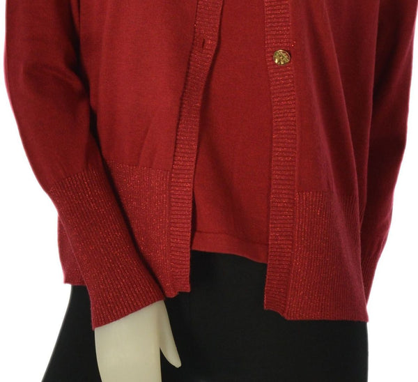 TWINSET DONNA GAIA B GARDIGAN BOTTONI MAGLIA MANICA CORTA  LUREX ART. 329AB