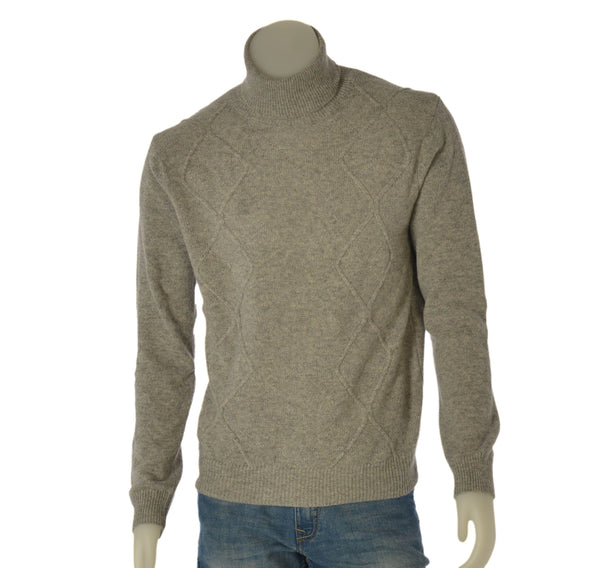 MAGLIONE UOMO ENRICO COVERI DOLCEVITA LAVORATO ROMBI LANA ART. EC135