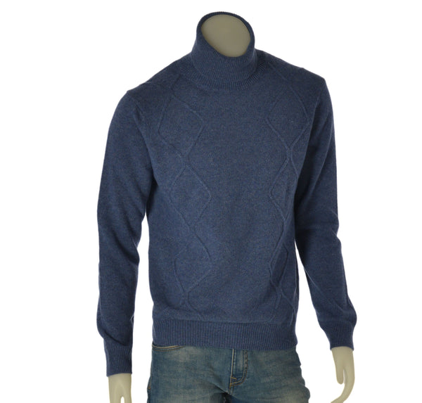 MAGLIONE UOMO ENRICO COVERI DOLCEVITA LAVORATO ROMBI LANA ART. EC135