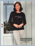 PIGIAMA DONNA NOTTINGHAM INTERLOCK SERAFINO STAMPA RIGHE ART. NPA474-AS