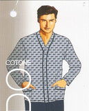 PIGIAMA UOMO BIPBIP TAGLIE OVER CARDIGAN FANTASIA TASCHE BOTTONI CALDO COTONE ART. 7302