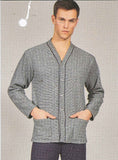PIGIAMA UOMO BIPBIP ORLATO JACQUARD CARDIGAN TASCHE BOTTONI ART. 6831