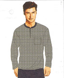 PIGIAMA UOMO BIPBIP ORLATO JACQUARD SERAFINO BOTTONI TASCHINO ART. 6830