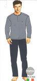 PIGIAMA UOMO BIPBIP TAGLIE OVER ORLATO CALDO COTONE SERAFINO ART. 6491