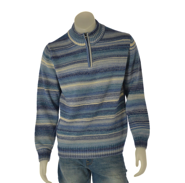 MAGLIONE UOMO ENRICO COVERI LUPETTO MEZZA ZIP RIGATO ART. EC248