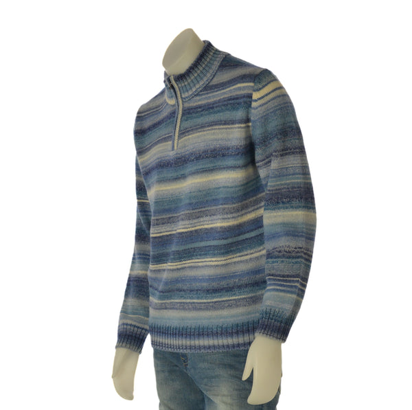 MAGLIONE UOMO ENRICO COVERI LUPETTO MEZZA ZIP RIGATO ART. EC248