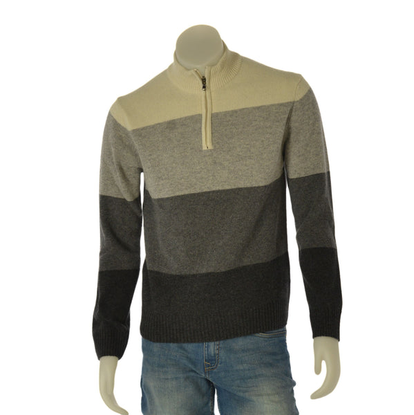 MAGLIONE UOMO ENRICO COVERI LUPETTO MEZZA ZIP RIGHE LANA ART. EC152