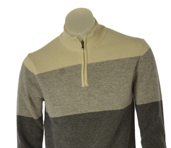 MAGLIONE UOMO ENRICO COVERI LUPETTO MEZZA ZIP RIGHE LANA ART. EC152