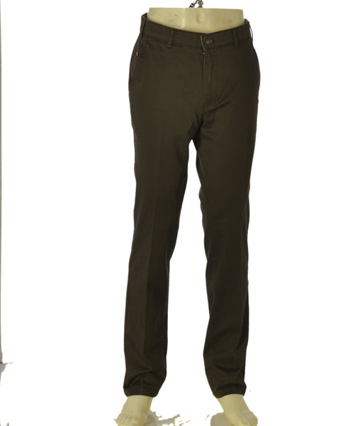 PANTALONE UOMO LUIGI MORINI BOTTONE CERNIERA TASCHE FRANCESE REGULAR FIT COTONE MICRO FANTASIA ART. 45-4345 IMOLA