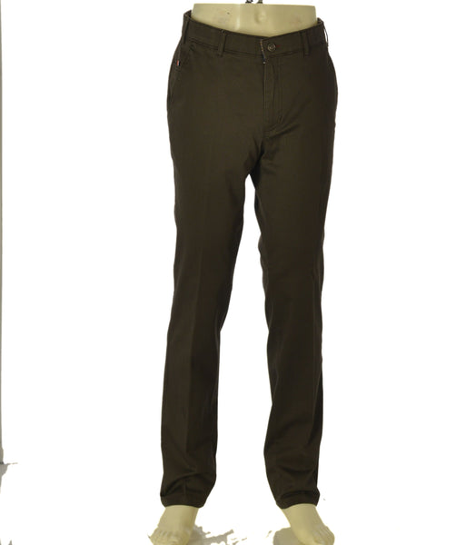 PANTALONE UOMO LUIGI MORINI BOTTONE CERNIERA TASCHE FRANCESE REGULAR FIT COTONE MICRO FANTASIA ART. 45-4345 IMOLA