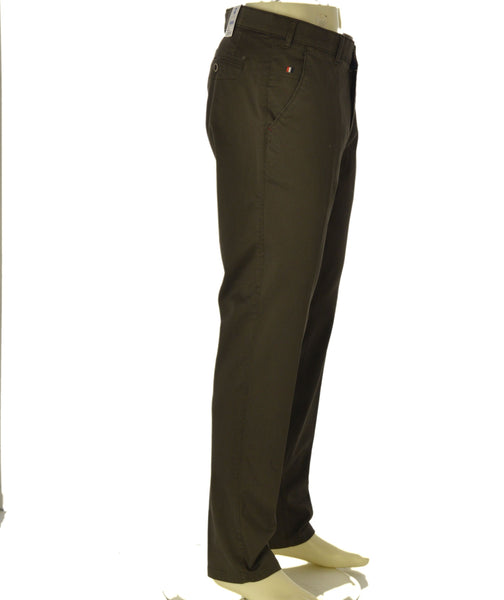 PANTALONE UOMO LUIGI MORINI BOTTONE CERNIERA TASCHE FRANCESE REGULAR FIT COTONE MICRO FANTASIA ART. 45-4345 IMOLA