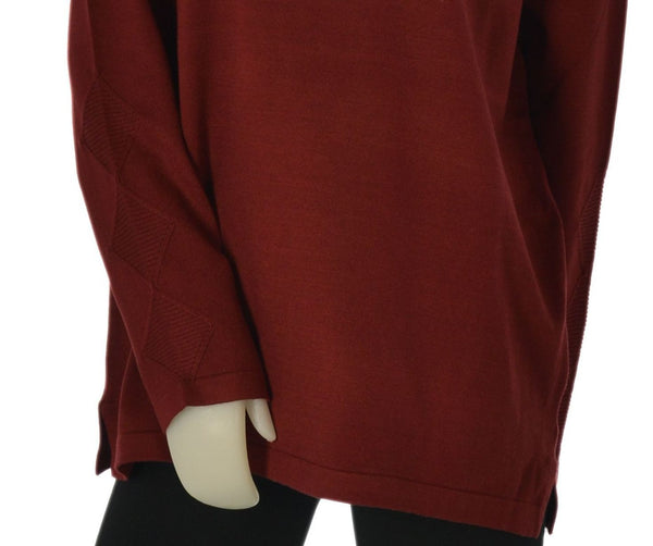 MAGLIONE DONNA GAIA B. TAGLIE OVER GIROCOLLO LAVORATO SPACCHI ART. 407