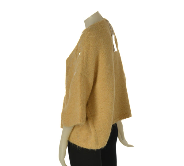 MAGLIONE DONNA MYASTREET MANICHE TRE QUARTI LARGO APPLICAZIONI ART. AL25177-90