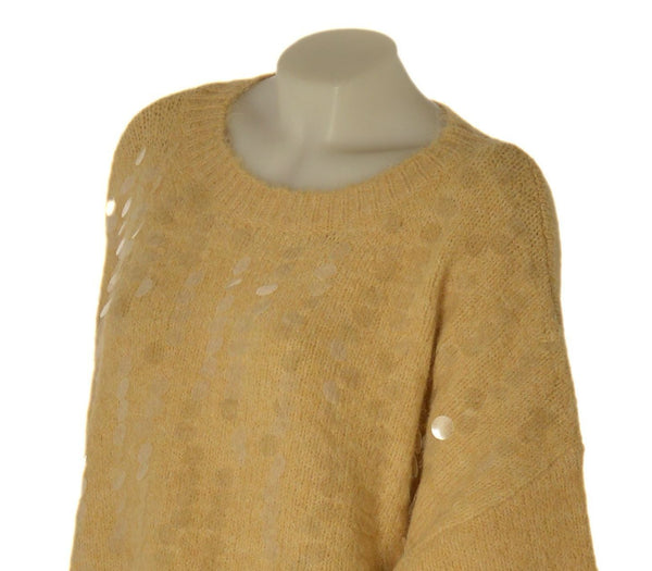 MAGLIONE DONNA MYASTREET MANICHE TRE QUARTI LARGO APPLICAZIONI ART. AL25177-90