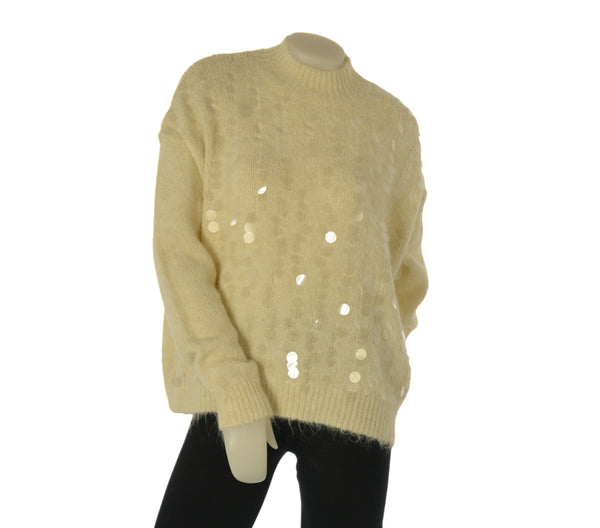 MAGLIONE DONNA MYASTREET AMPIO LUPETTO APPLICAZIONI ART. AL25178-90